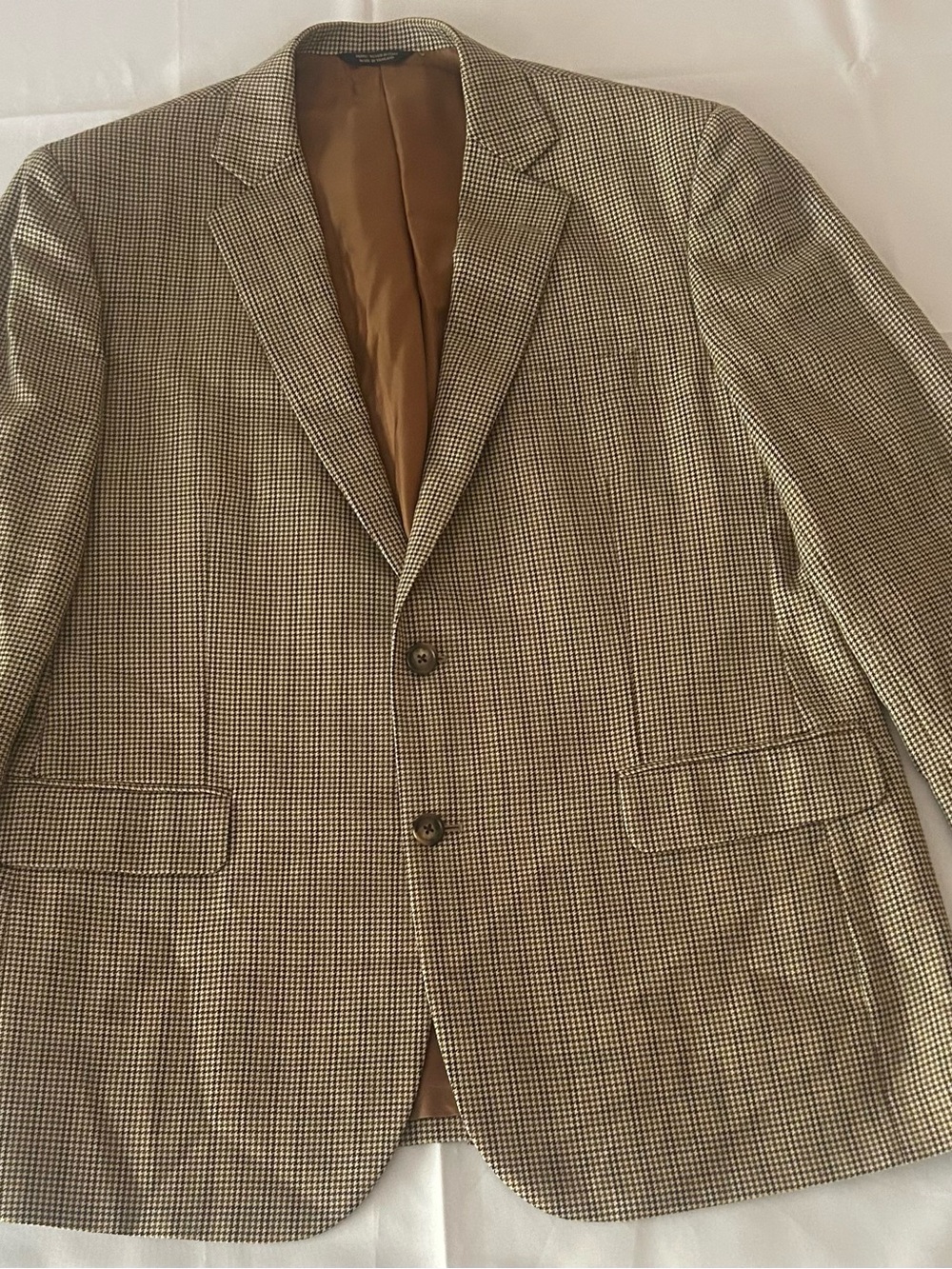 Men's Brooks Brothers Madison Brown Glen Houndstooth Blazer Jacket Moon
